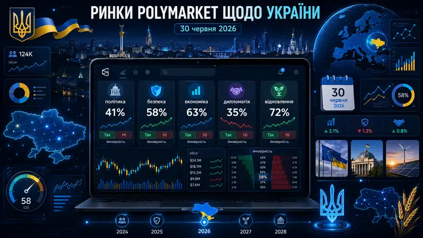 Ринки Polymarket щодо України станом на червень 2026
